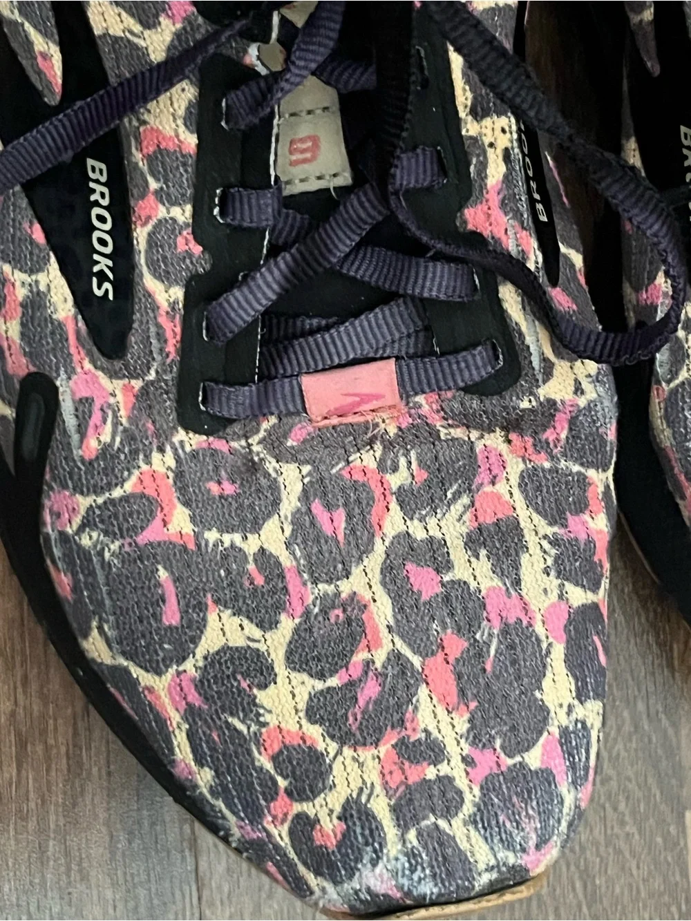 Brooks Women's Leopard Print Running Sneakers - Pink & Black